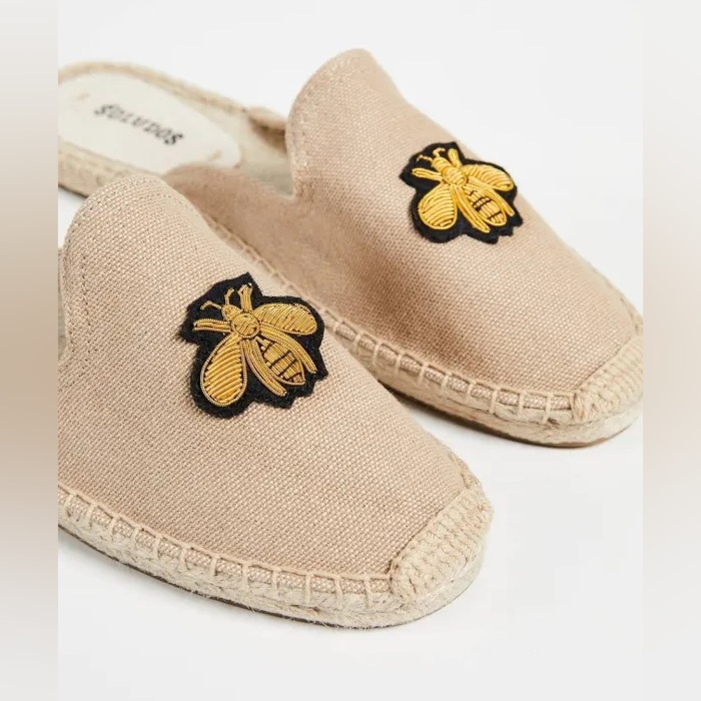 RARE Soludos Bees Beaded Mule Espadrille